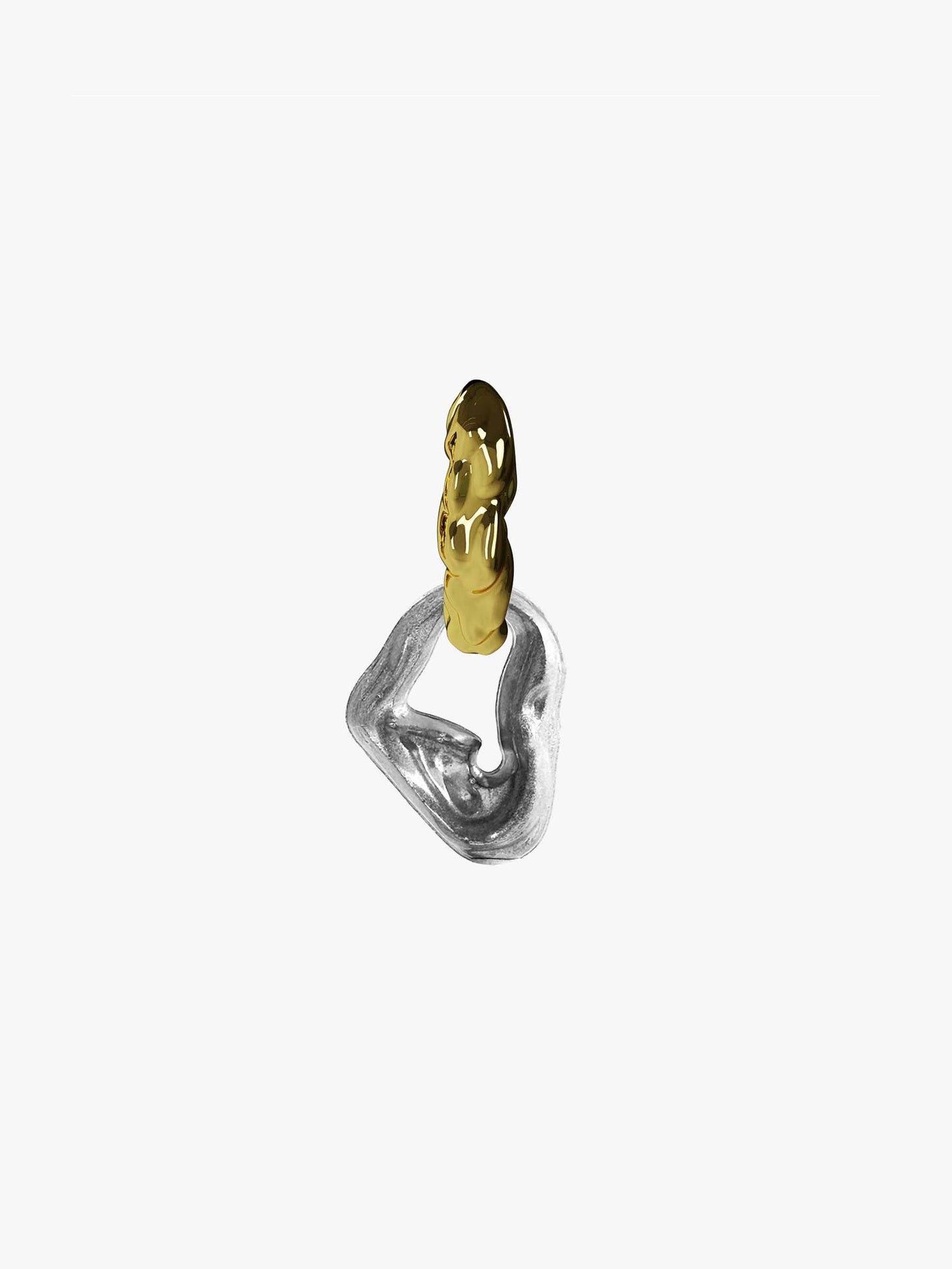 Bia Nus chrome gold earring (pair)