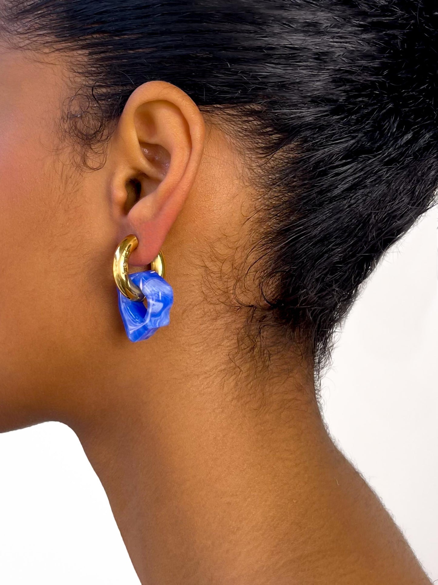 Ami Ora ocean blue silver earring (pair)