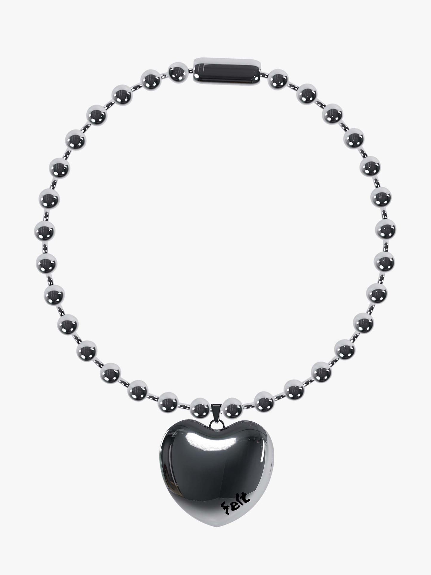 Lynn small black silver necklace