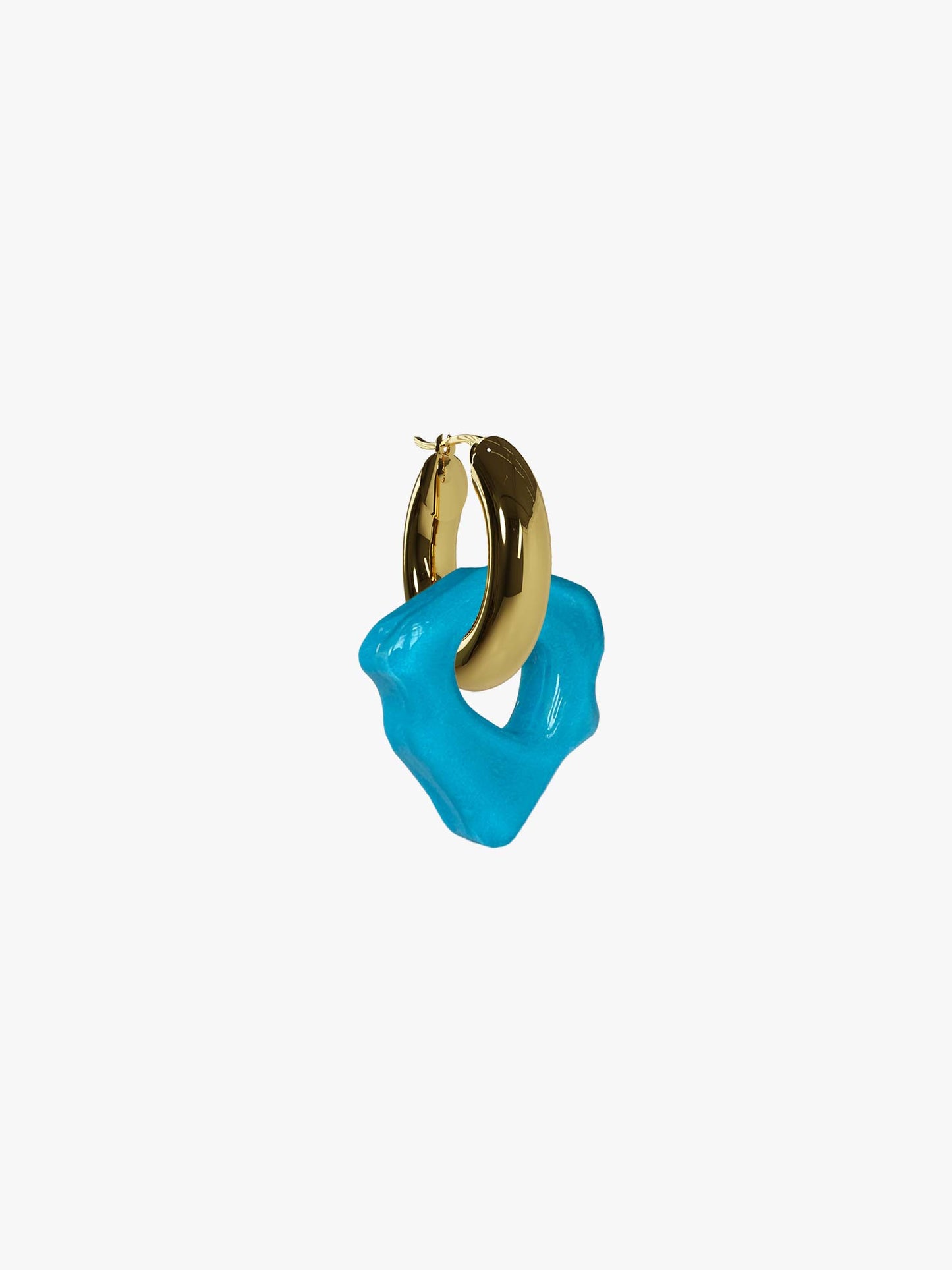 Ora aqua blue gold earring (pair)