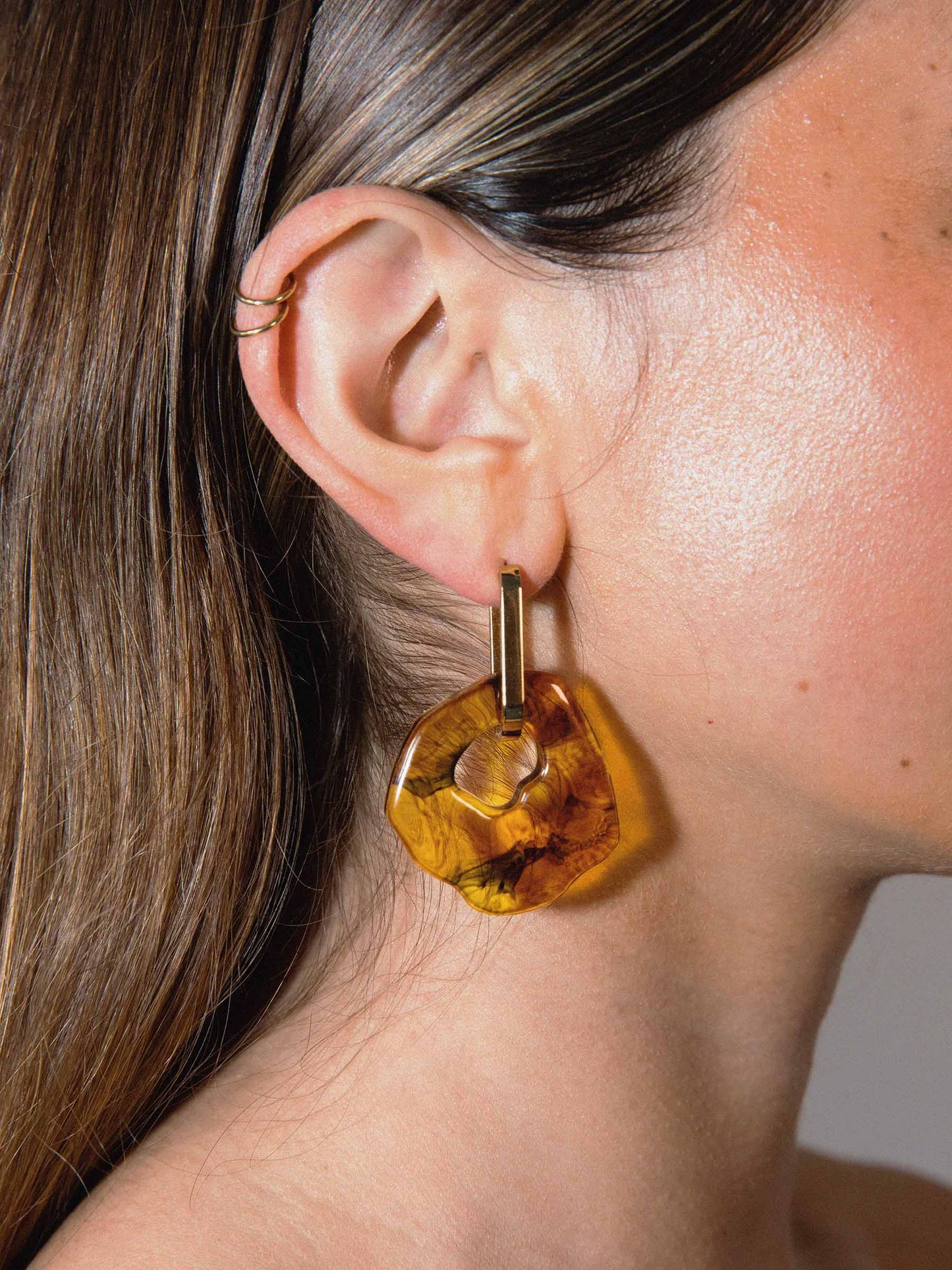 Felt x Bruna Loulou gold earring (pair)