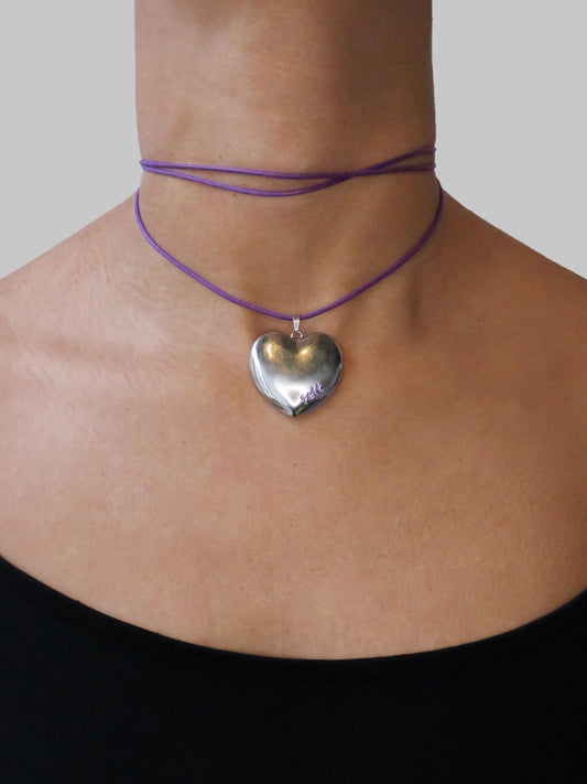 Lynn small lilac silver necklace